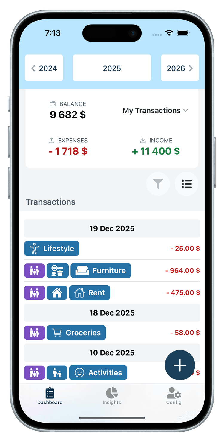 YAMApp Transaction Logging Screen